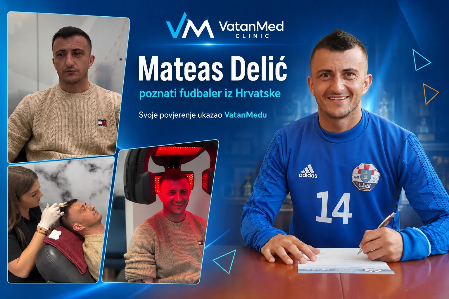 Mateas Delić, nogometaš NK Slaven Belupo — pacijent VatanMed klinike, Sarajevo